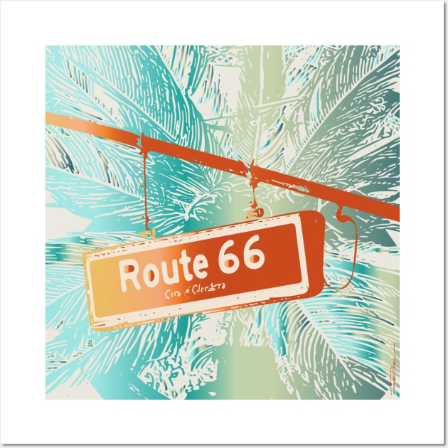 Wherever Route 66 Takes You! Wall Art by Limezinnias Design